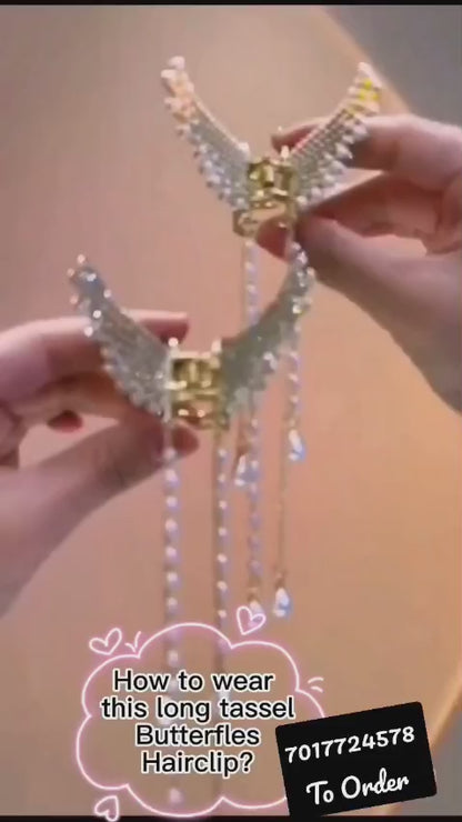 Beautiful Zircon korean Butterfly Hair Claw