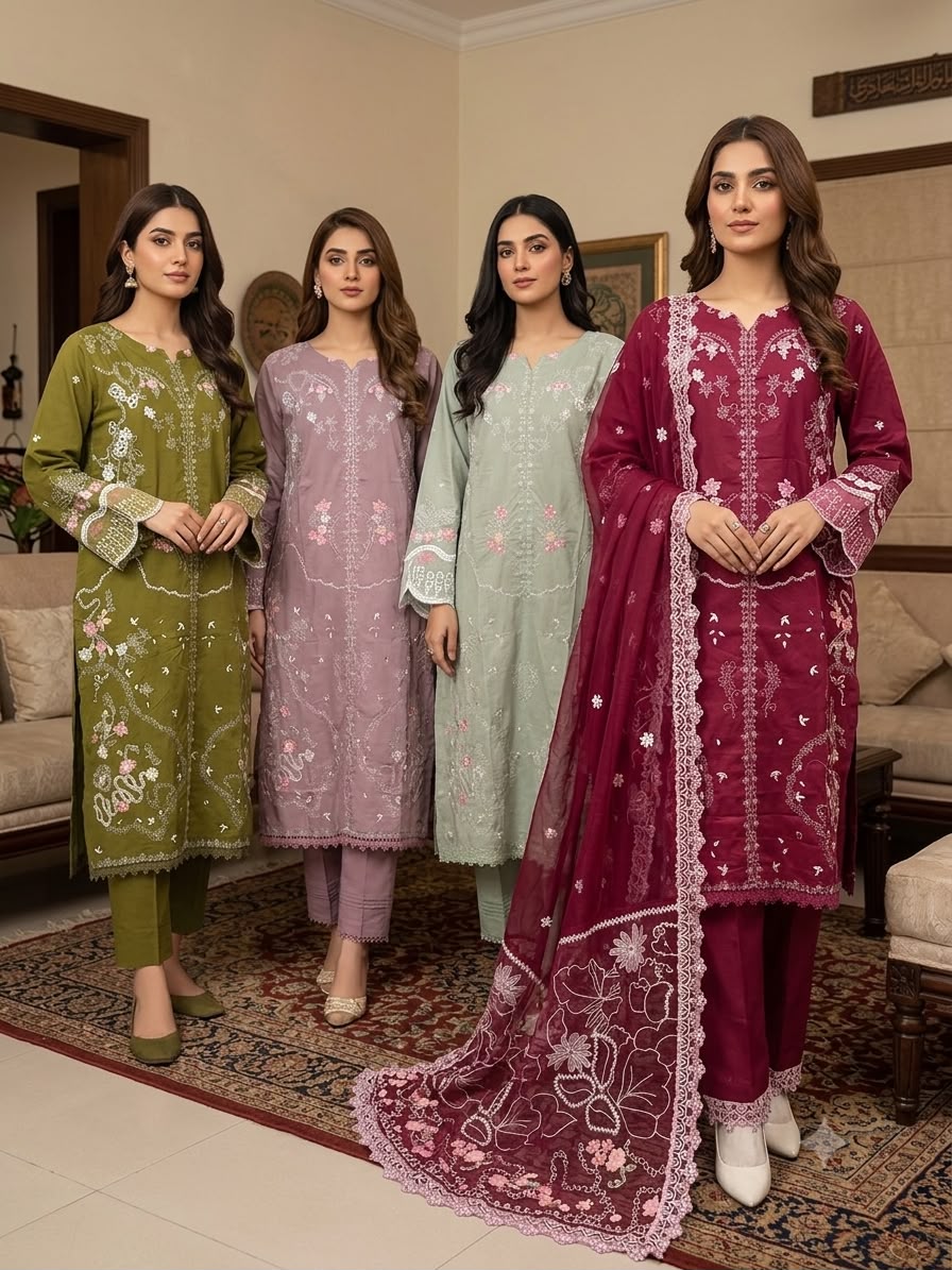 Qalamkar Luxury Embroidered