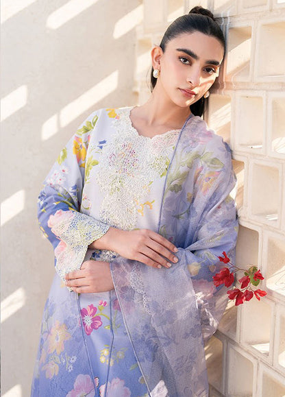 Xenia Pastel Bloom Floral 3 Piece Lawn Dress